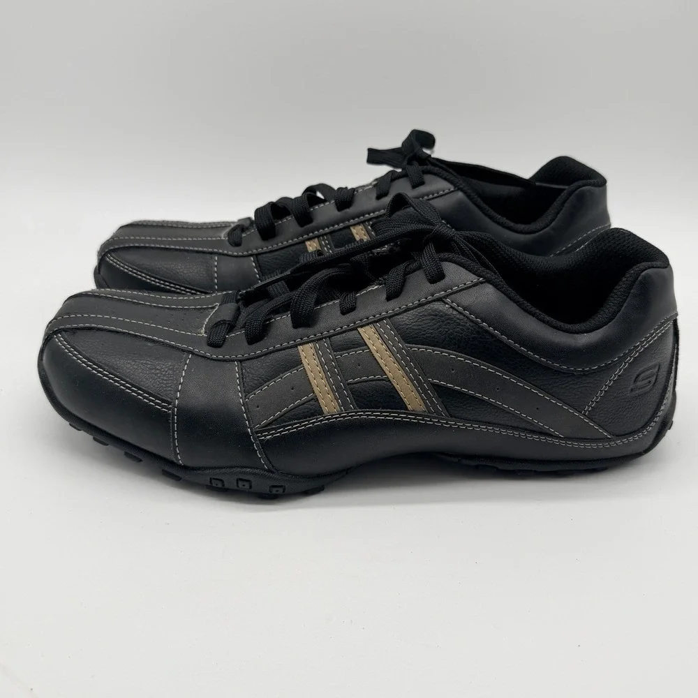Skechers Shoes Men's Size 11 Black Citywalk Malton Leather Oxford
